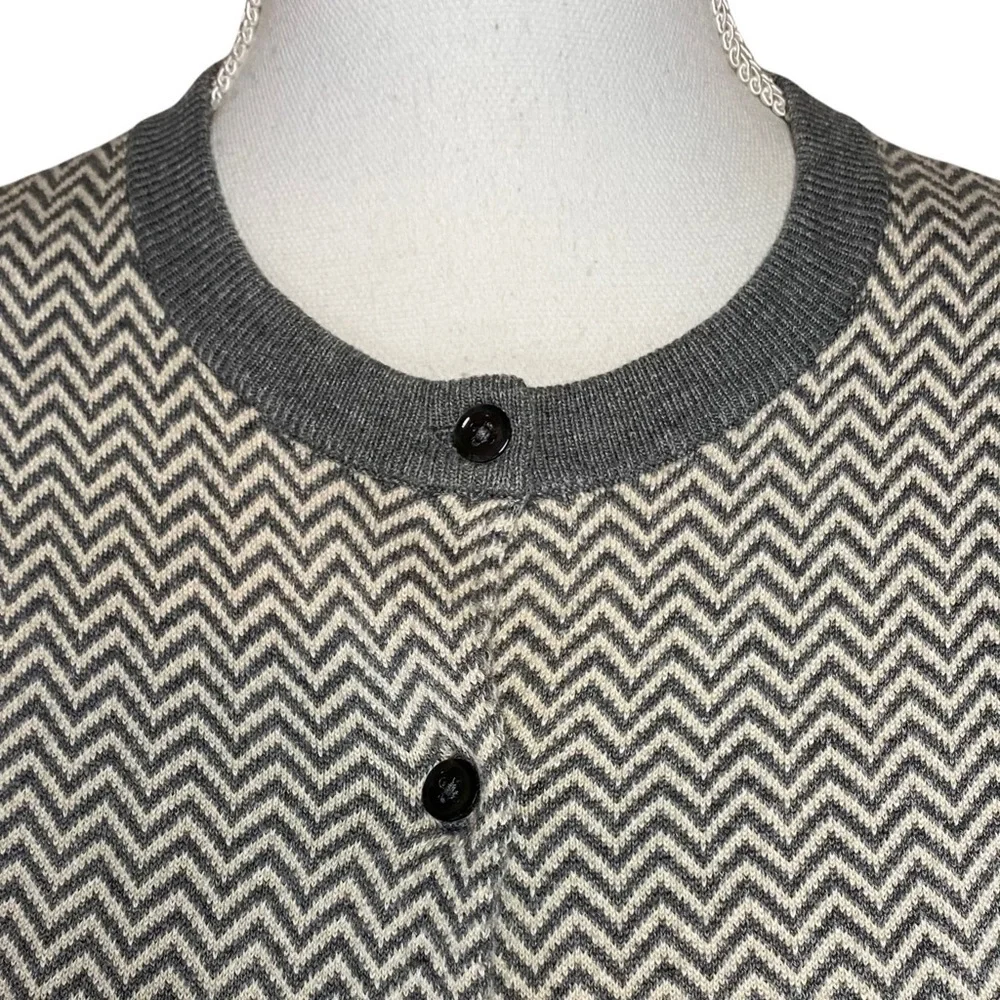 J. Crew Cotton Jackie Cardigan Herringbone Sweater Small‎